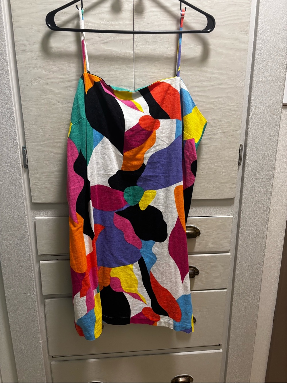 a new day Multicolor Abstract Slip Dress with Black accents